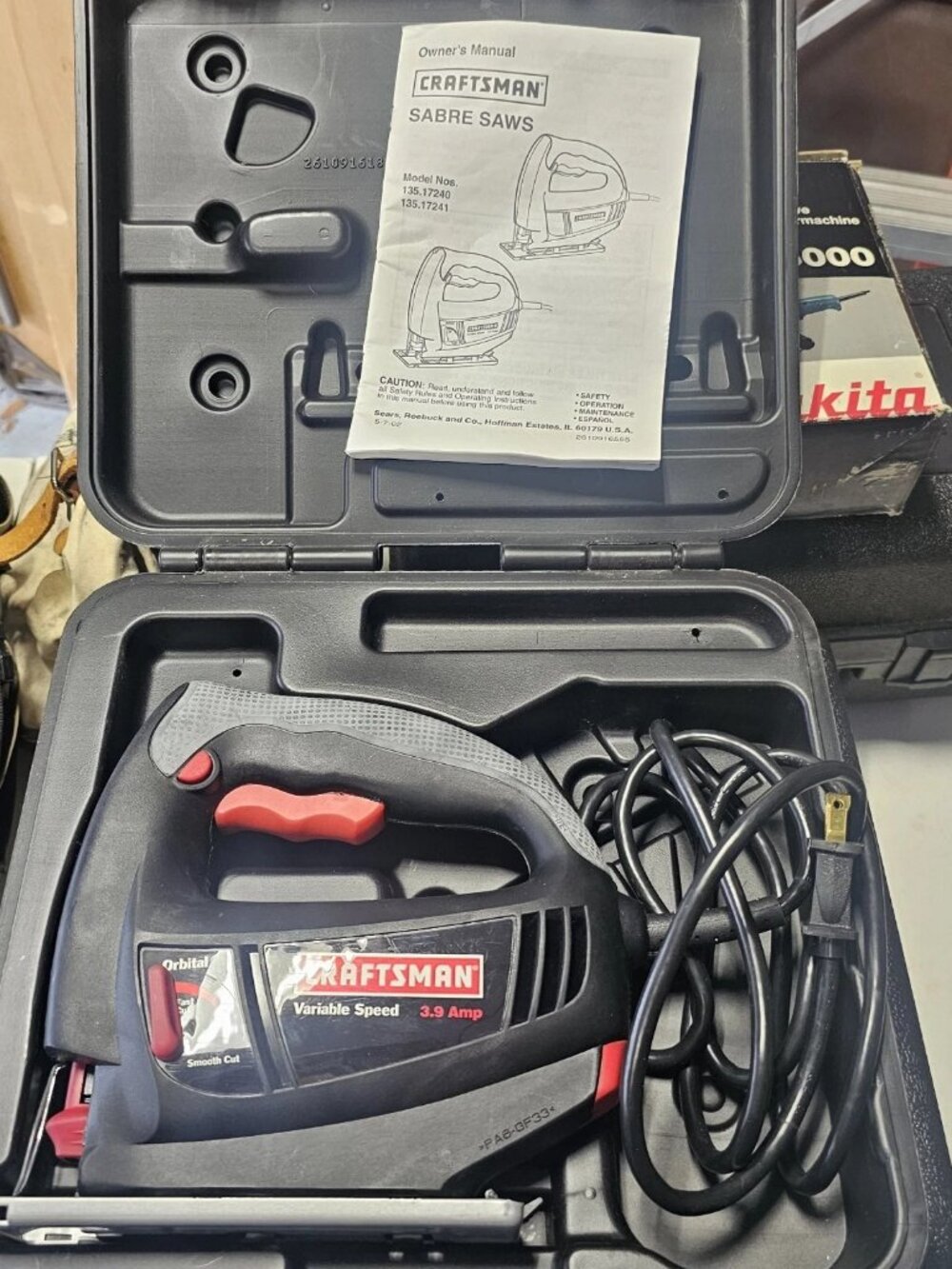Craftsman 3.9 Amp Variable Speed Orbital Jigsaw Sabre Saw Case Manual